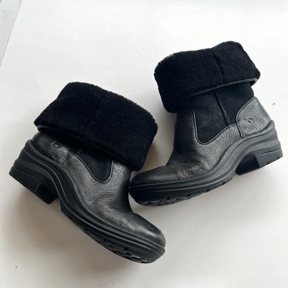 BLONDO‎ WATERPROOF FOLDOVER RIDING BOOTS FAUX FUR WOMENS SIZE 7.5M BLACK - Picture 1 of 8